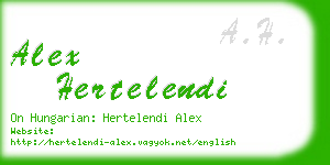 alex hertelendi business card